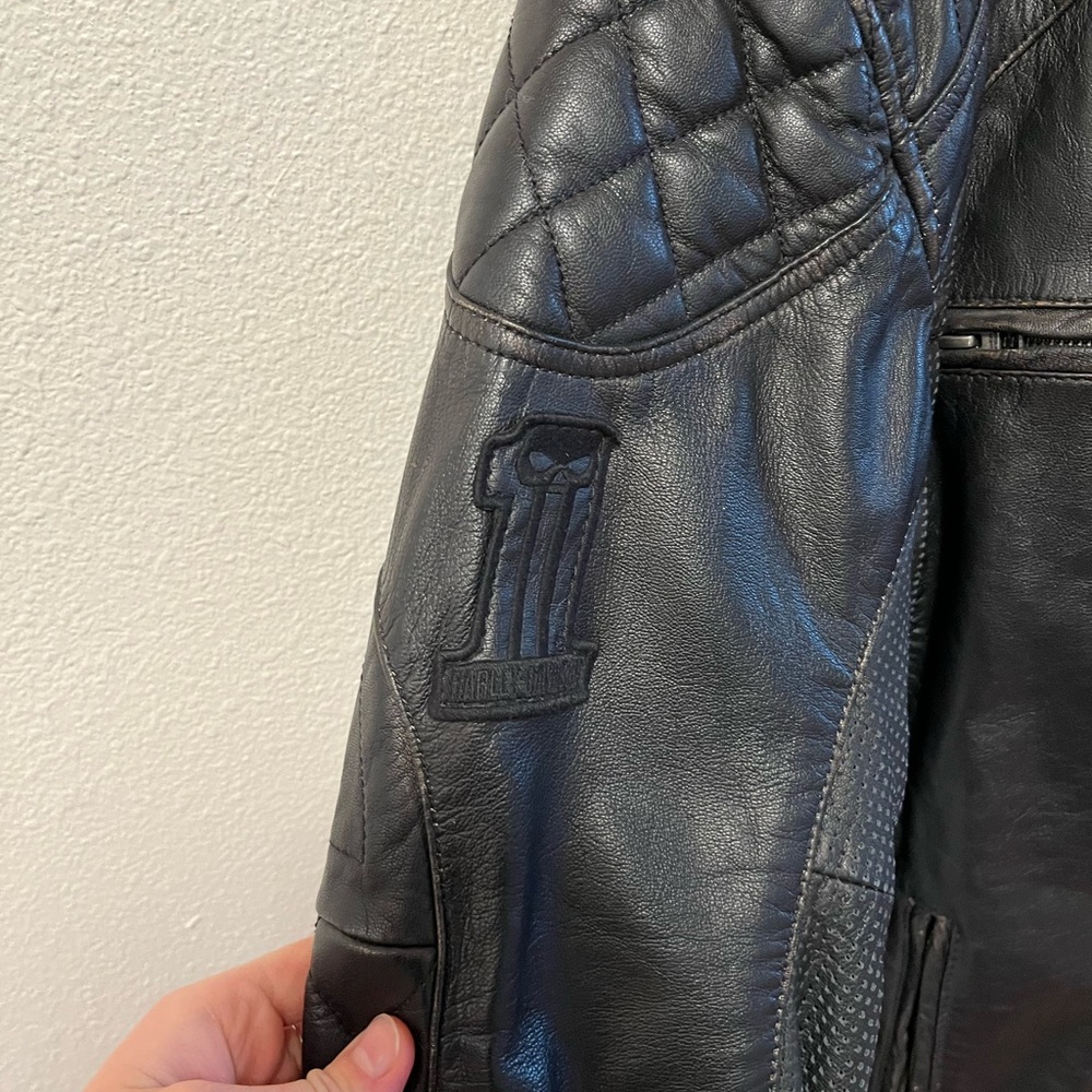 Harley-Davidson Men’s Leather Riding Jacket - Picture 6 of 8